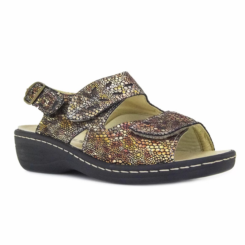 Сандалии ортопедические Ортобум женские 20037-01 коричневый питон.