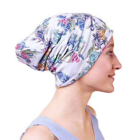 Убор головной Golova Восток цветы на сером. Изображение 2 из 2