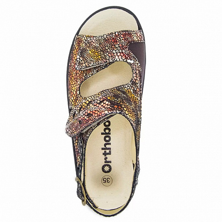 Сандалии ортопедические Ортобум женские 20037-01 коричневый питон. Изображение 3 из 5